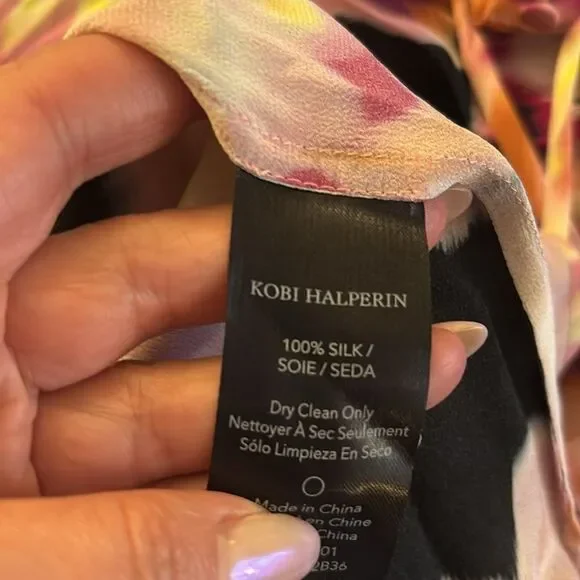 KOBI HALPERIN 100% silk  Multicolor Blouse, XS - Picture 14 of 14
